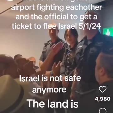 ISRAELIS FIGHTING EACH OTHER OVER TICKET TO FLEE THE PROMISED LAND