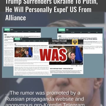 Fact Check: Mark Rutte Did NOT Say 'If Trump Surrenders Ukraine ..., He Will ... Expel' US From NATO