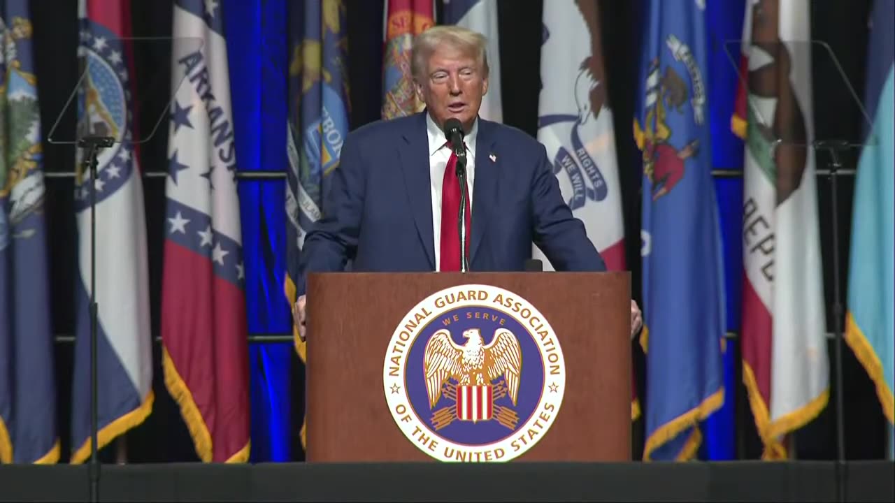 Donald Trump addresses National Guard in Detroit