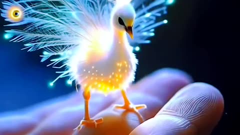 Beautyful Art #Animated #Baby #Pecock #bird