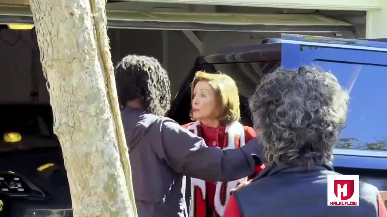 Crazy Nancy FREAKS OUT When Protestors Block Her From Leaving Her Home