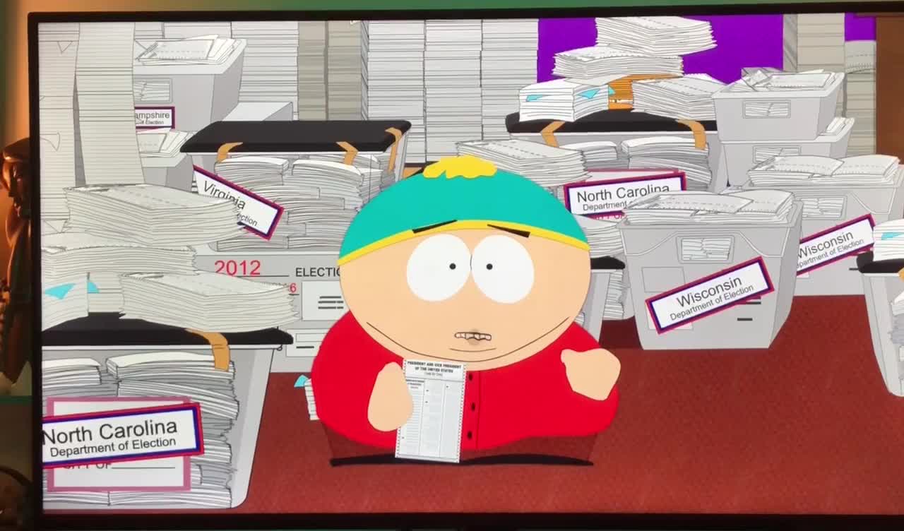 hina helping to steal an election in favor of Democrats on South Park