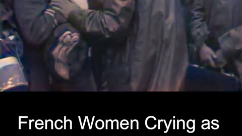 French Women Crying as Their German Boyfriends Are Taken Away as POWs - COLOURIZED Footage 🇫🇷💔🎥