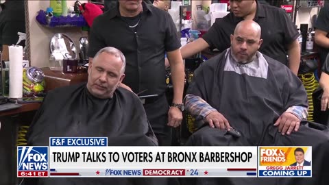 Trump chats with voters in NYC barbershop: 'You guys are the same as me'