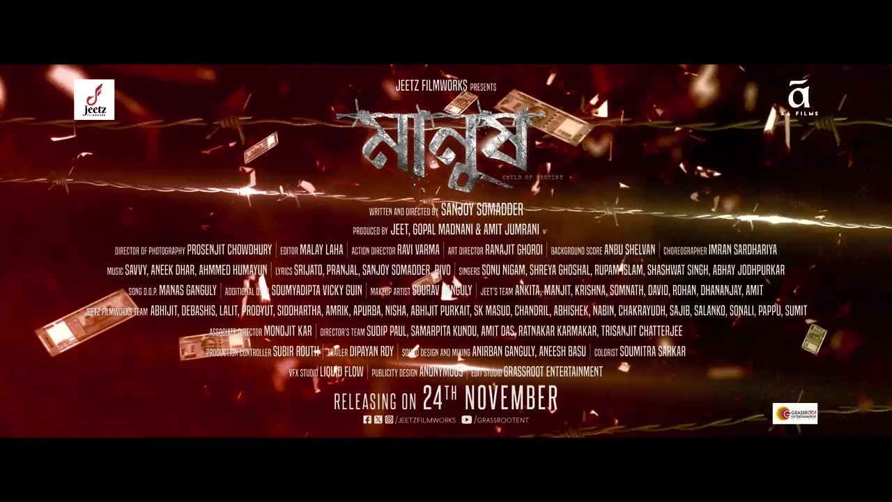 A Bengali latest movie "Manush "