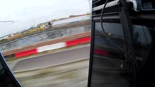 Express train mid surf passing multiple stations (Paris RER D)