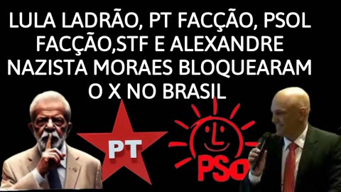 O Rei está nú e em desespero 😁 Lula ladrão, PT facção, PSOL facção,STF e Alexandre nazista Moraes bloquearam o X no Brasil.