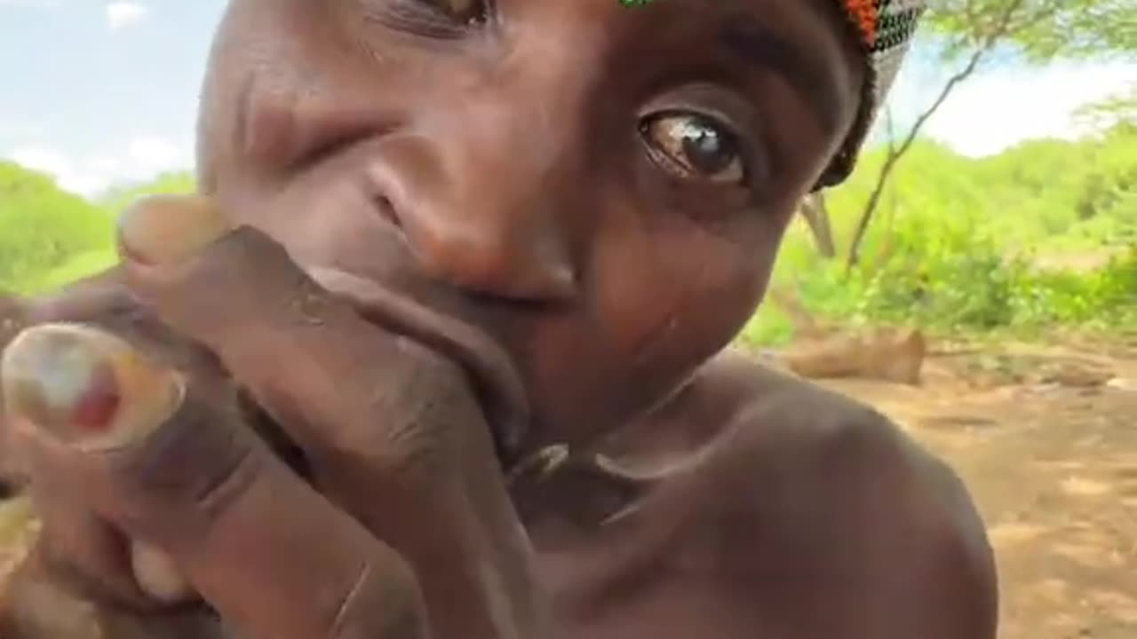 This is so amazing delecius natural food hadza cooks survival