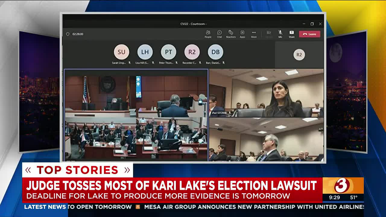 Judge dismisses most of Kari Lake's election lawsuit