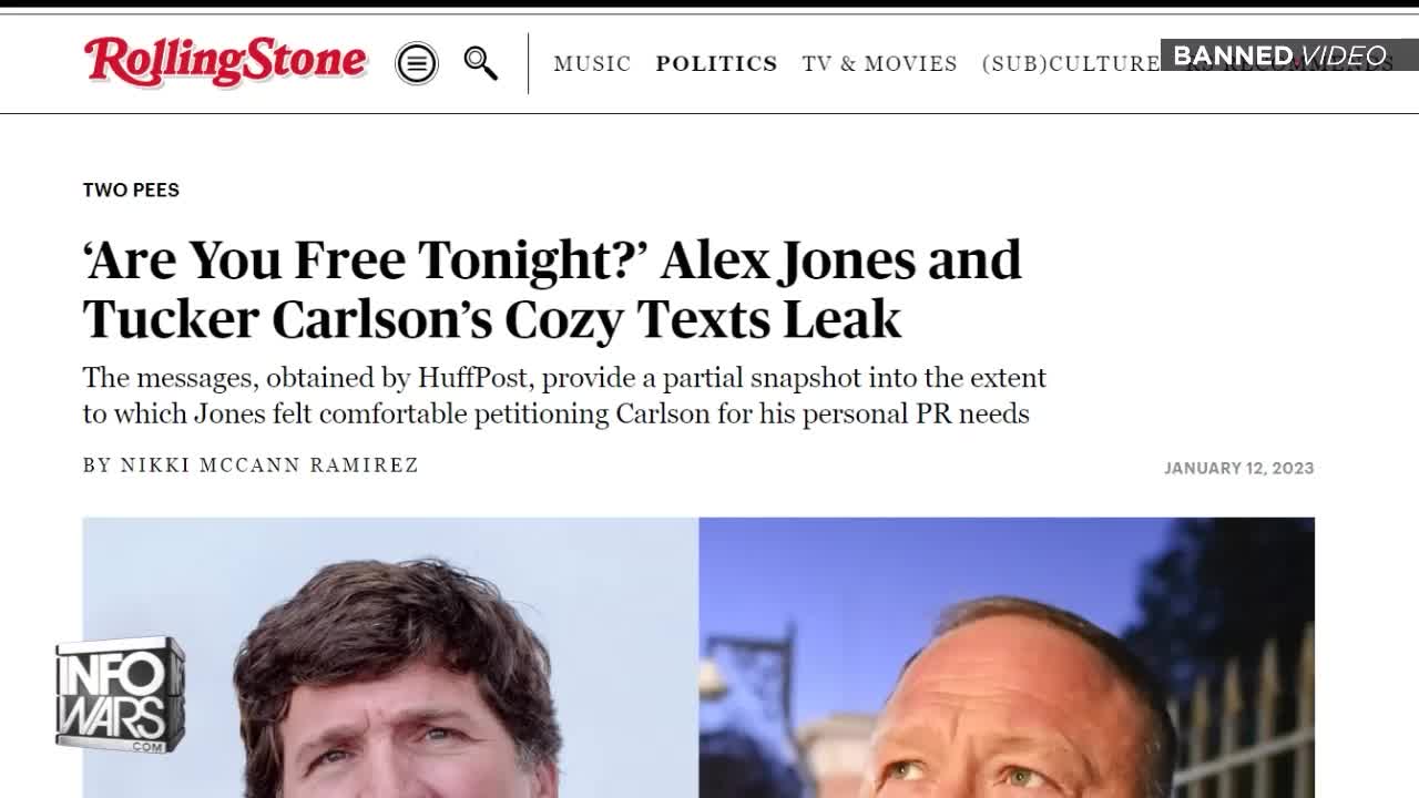 Alex Jones Responds to Attacks on His Friendship with Tucker Carlson