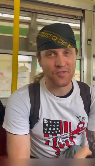 Participants of the protest against the G7 Summit, a Japanese from Okinawa