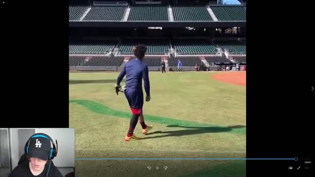 Reacting to Ronald Acuna Casually Throwing 95 MPH While Pitching In Practice