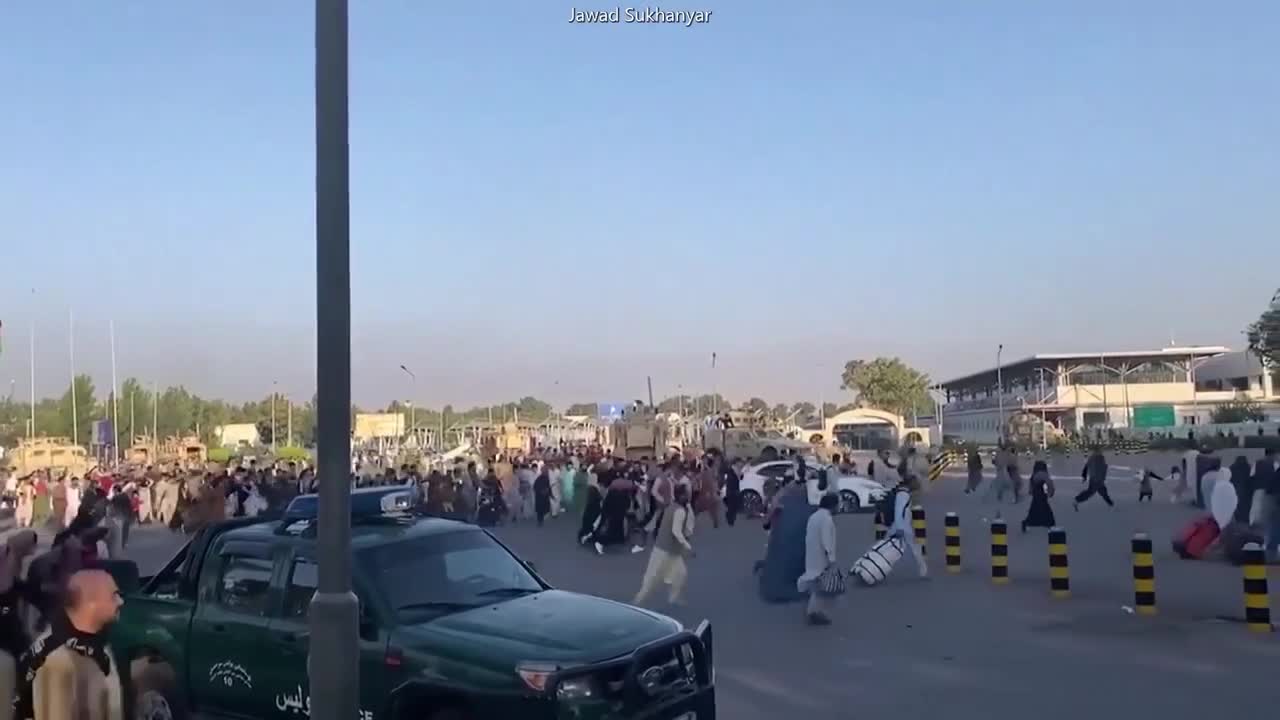 CHAOS IN KABUL: AFGHANS RUN TO AIRPORT TO FLEE COUNTRY