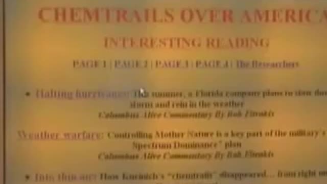 Chemtrails secret biological experiments