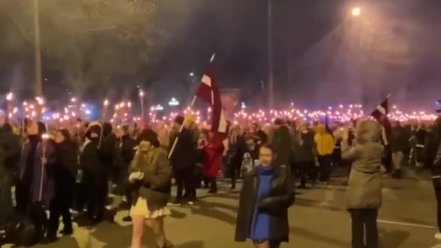 On Latvia independence day an anthem of Latvian Nazi SS divisions