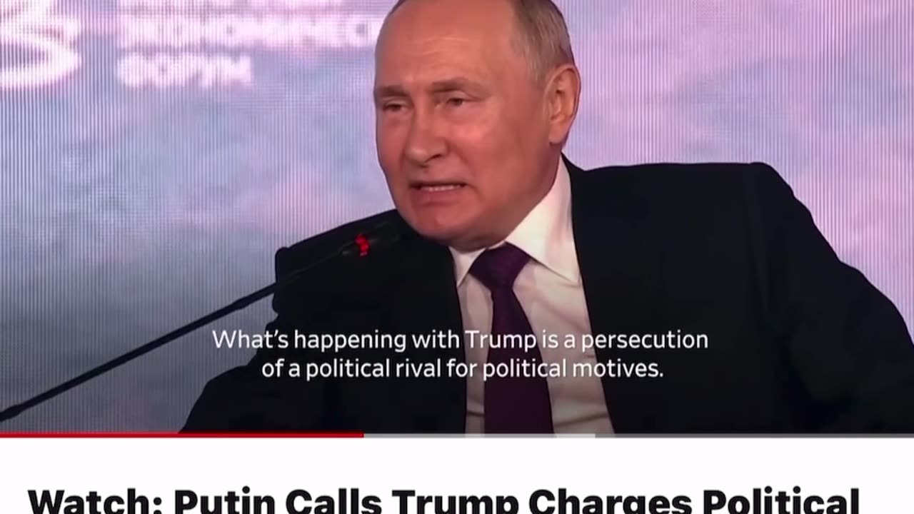 Putin Calls Trump Charges Political Persecution