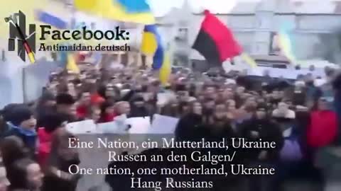 In Maidan Ukraine (old video) for nearly a decade kids have been brainwashed into Nazism