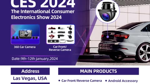 Wemaer Car Camera Factory is looking forward to meeting you at USA CES 2024