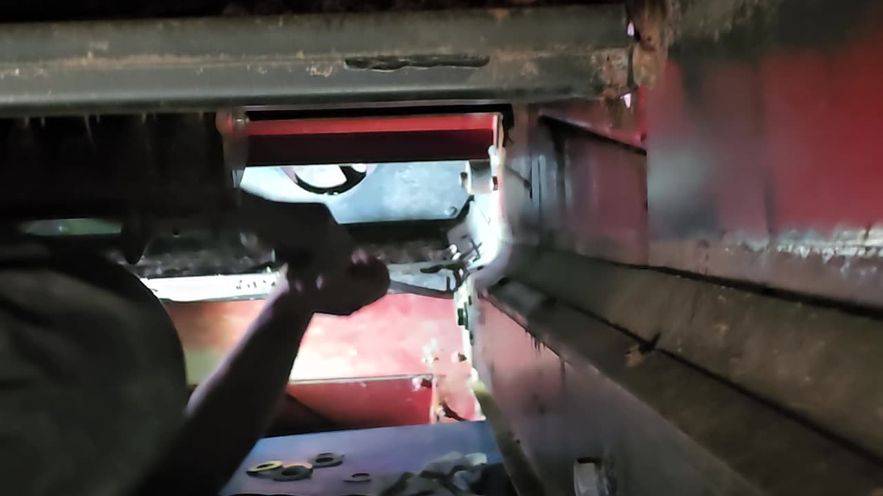 Working on a combine What Farming really looks like