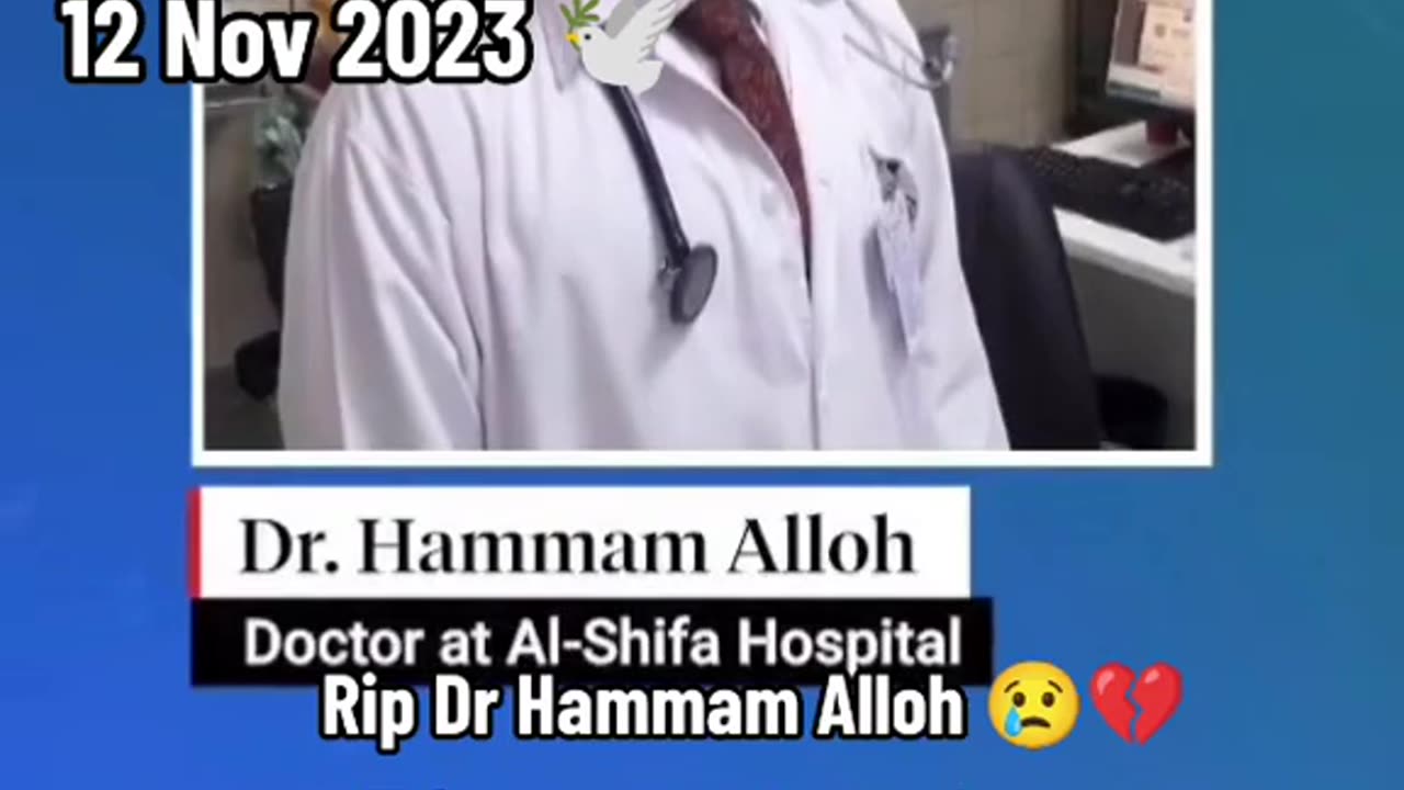 DR HAMMAM ALLOH - He made his choice to serve humanity 🕊️