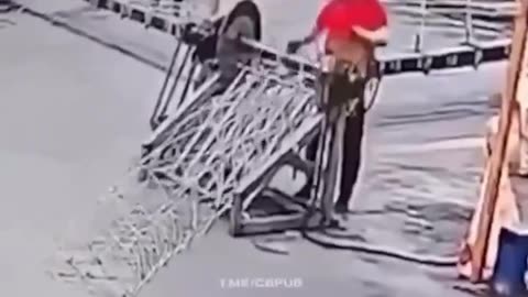 Woman Caught In Machine