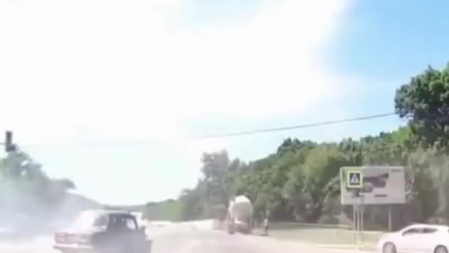 Dash Cam Car Crash Trucker