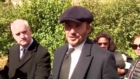 David Beckham joins queue to see Queen's coffin