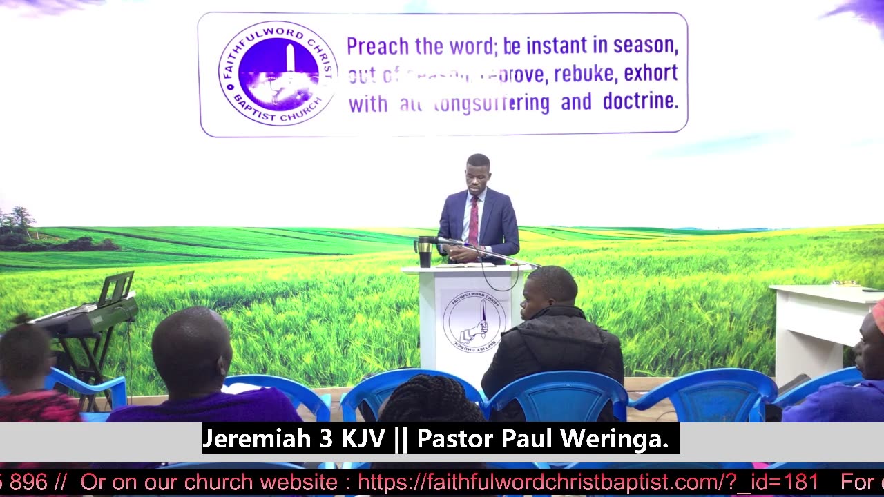 Jeremiah 3 KJV || Pastor Paul Weringa.