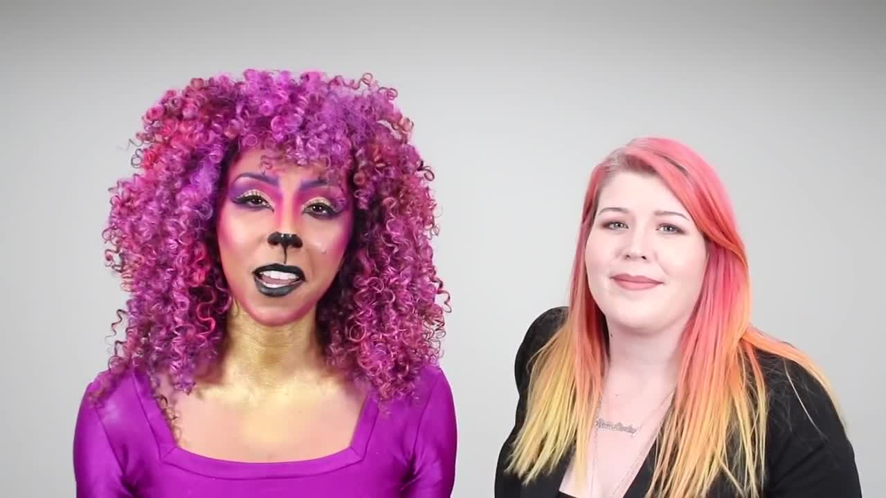 Fierce Purple Lion Halloween Makeup by Goldie Starling! ｜ BiancaReneeToday