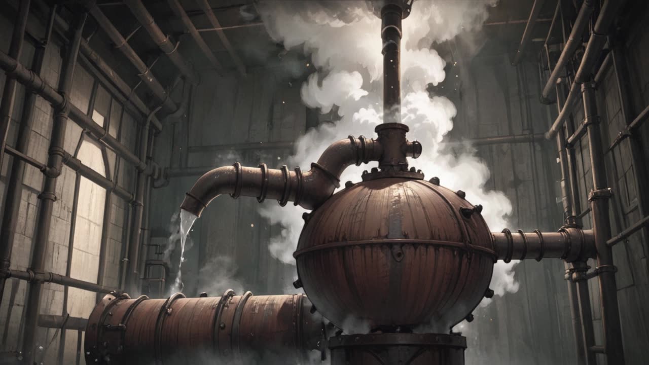 Steam From A Sewer Pipe. Relaxing sounds. Drift into your own happiness.