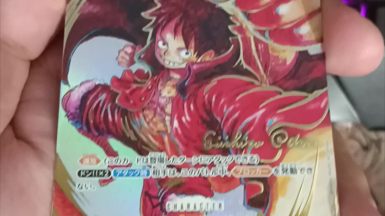 Oda signed Luffy Onpiece card game