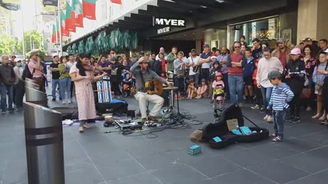 Amazing Street Guitar Performance Melbourne Australia