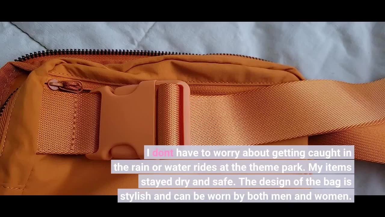 Buyer Comments: HVJCEZ Belt Bag for Women Men, Fashion Crossbody Fanny Packs Waterproof Mini Wa...