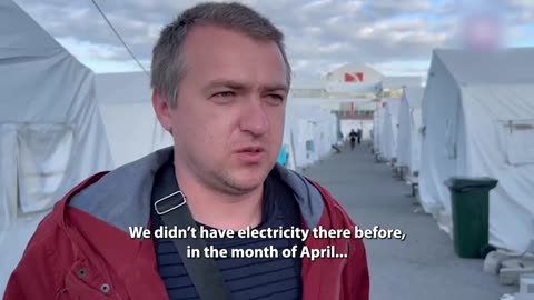 A refugee from Ukraine says life in his city improved when Russian troops arrived.