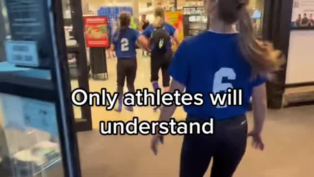 Only athletes would understand that