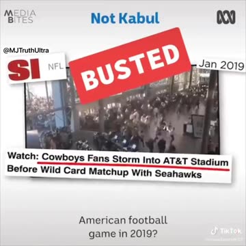 When Fake News Posted Cowboys Game as Kabul Airport Afghan Refugees
