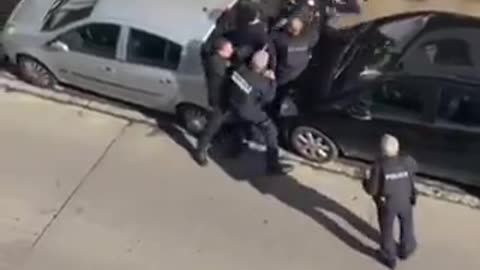 Several Police sustained injuries when a man wielding a sword attacked them in Lorient, France.