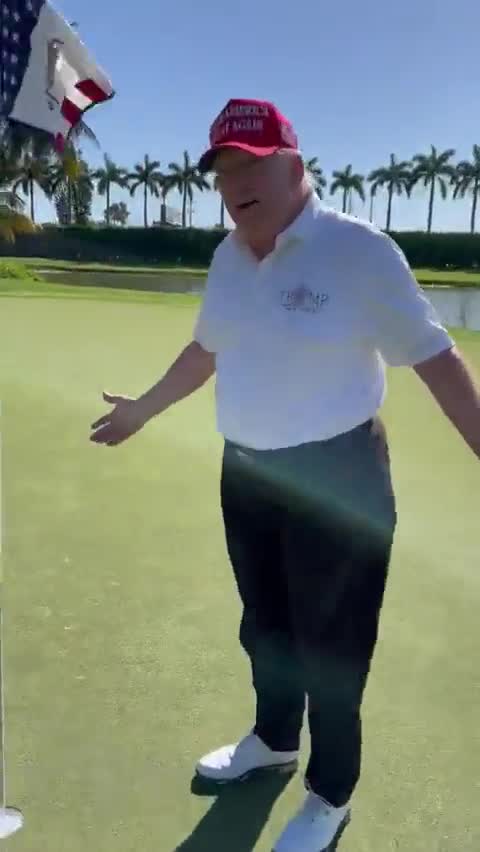 Trump Makes EPIC Hole-In-One While Playing With Pro Golfers