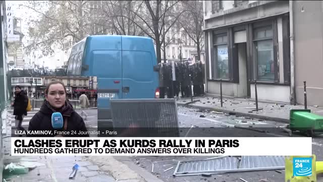 Violence erupts at Kurdish protest over Paris shooting FRANCE 24 English_