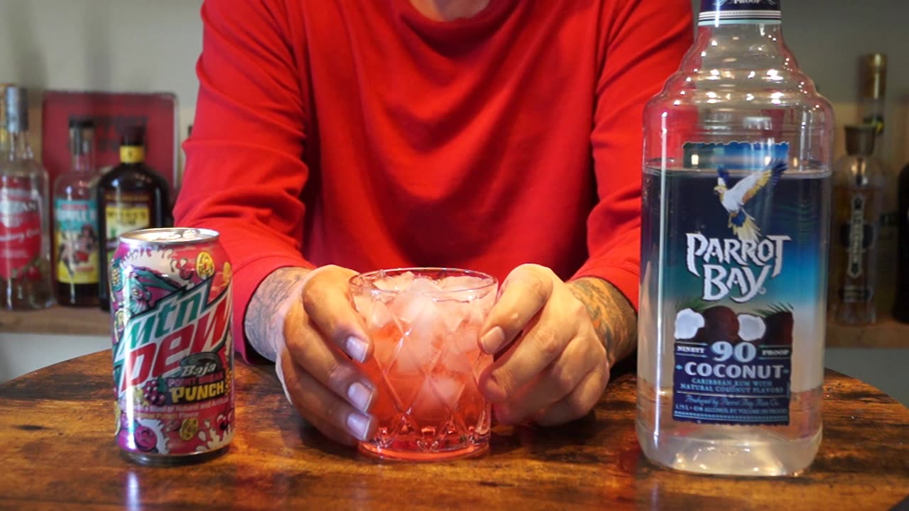 Parrot Bay 90 proof Coconut Rum & Mtn Dew Baja Point Break Punch