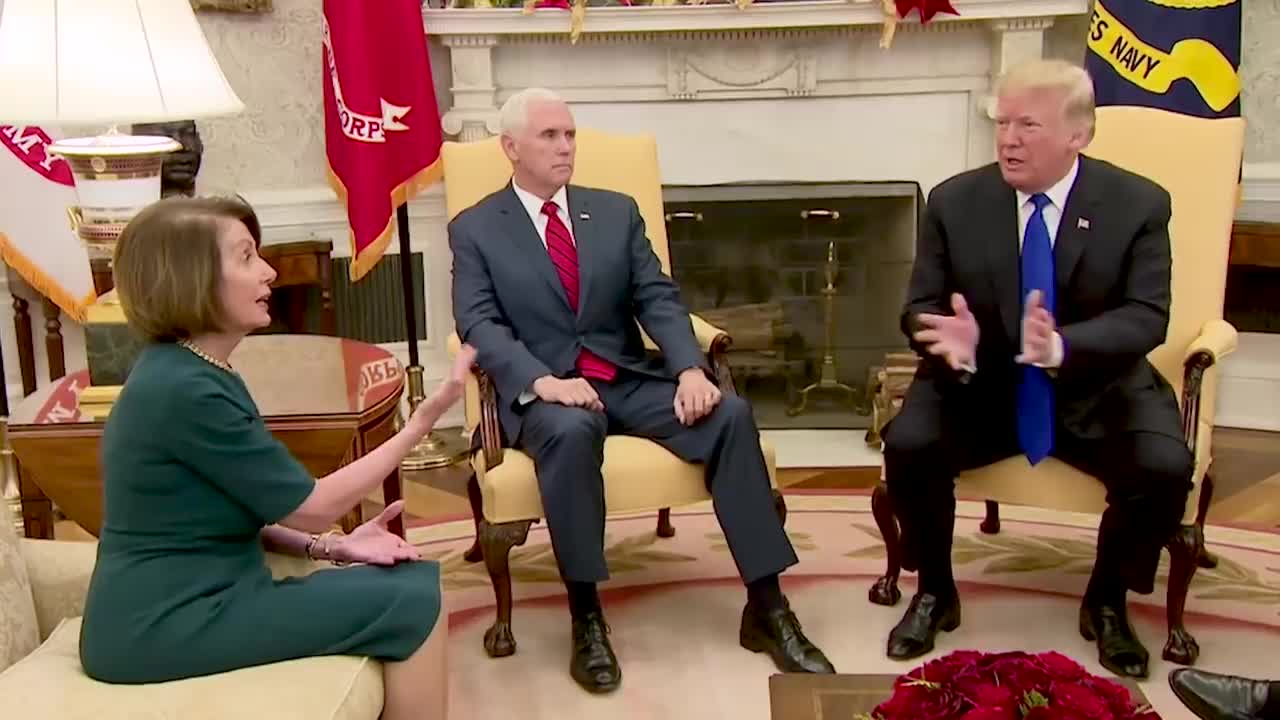 Watch the full, on-camera shouting match between Trump, Pelosi and Schumer