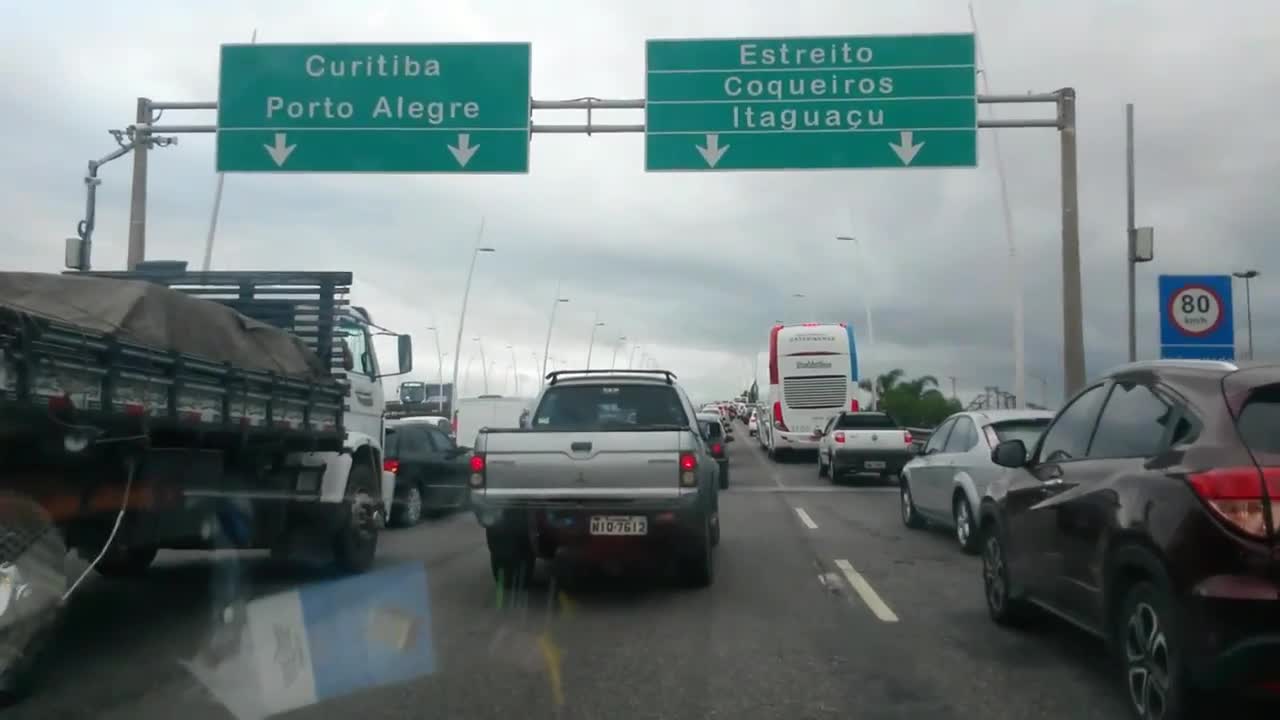 driving across the bridge