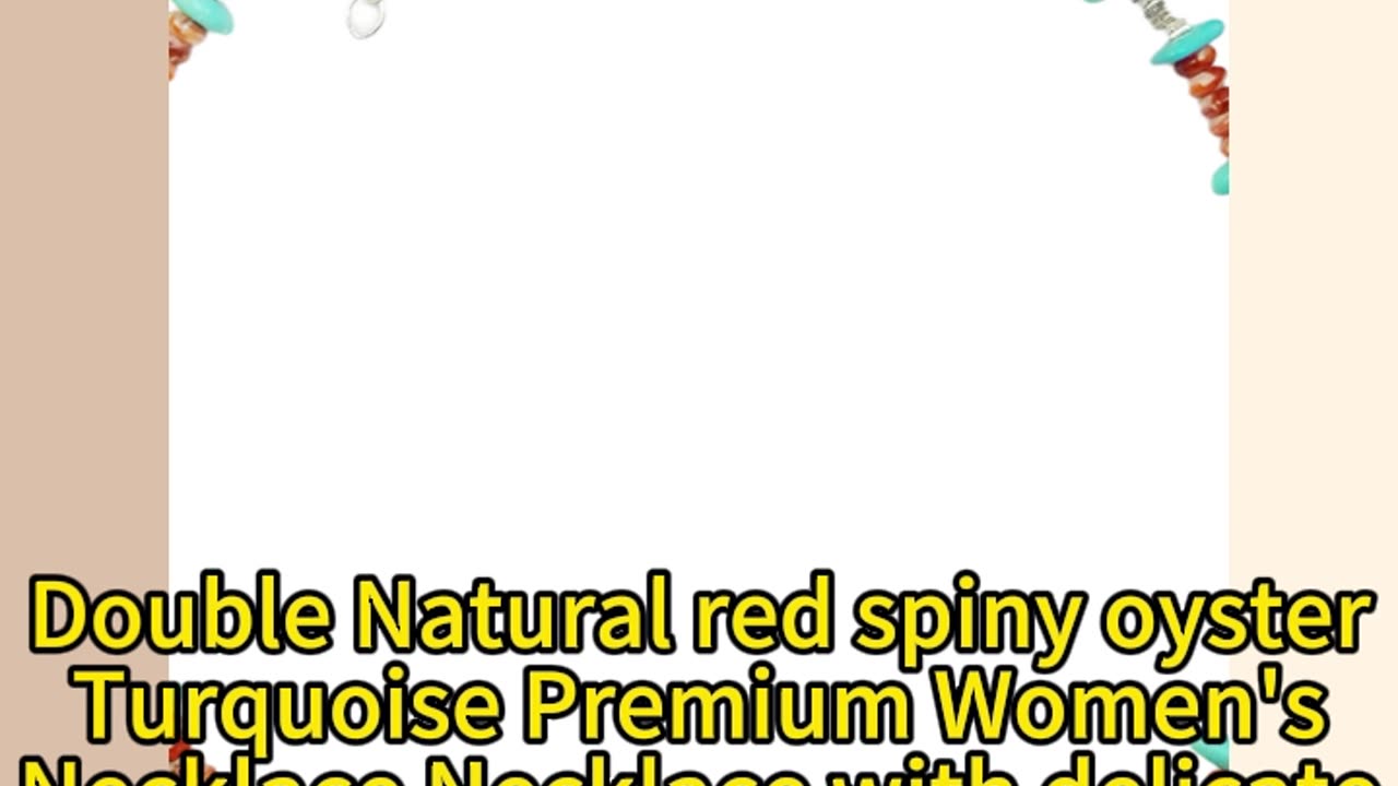 GN-20241217-01 Double Natural red spiny oyster Turquoise Premium Women's Necklace