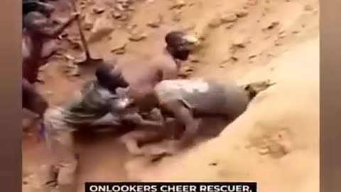 Dramatic escape from a collapsed gold mine