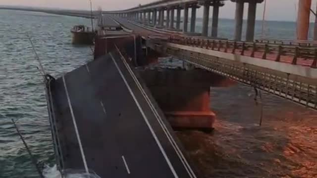 Crimea bridge explodes as Russia blames ‘truck bomb