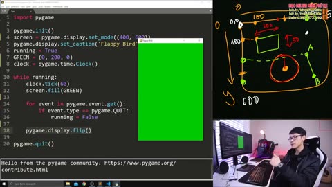 61. Pygame Cơ bản-Khóa học Lập trình Python- DLTT- Làm GUI với Pygame-P11