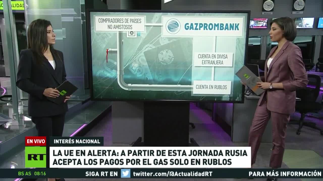 Allerta nei paesi europei dopo il rifiuto dei loro governi di pagare in rubli per il gas russo.Dalla Germania avvertono che la cessazione dell'approvvigionamento causerebbe una grave crisi, mentre in Austria sostengono che è impossibile rinunciare a