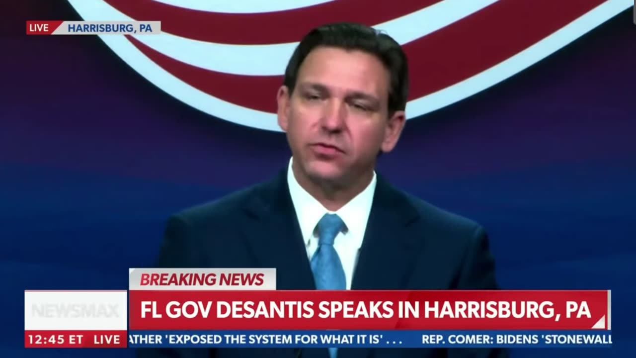 Gov. Ron DeSantis: "A leader gets in front of issues..."