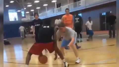 Kid gets WRECKED on the court!