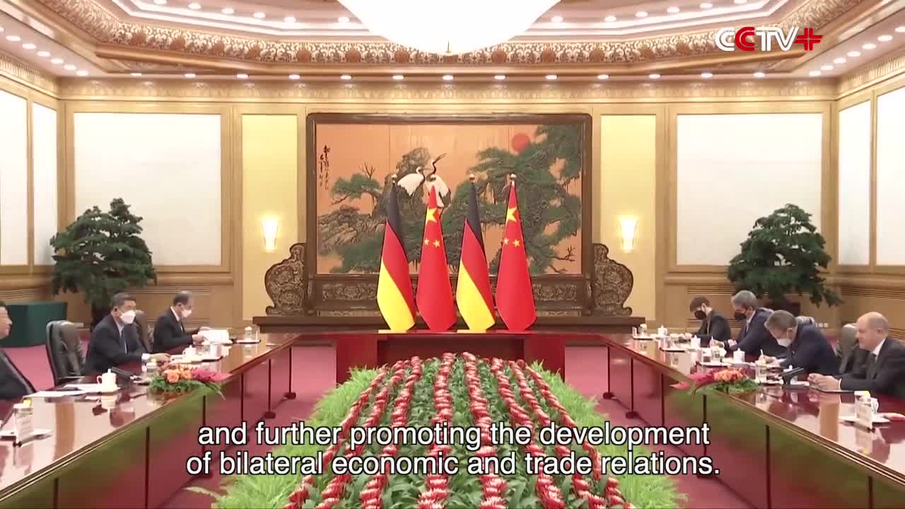 Chinese President Xi Jinping Talks with German Chancellor Scholz